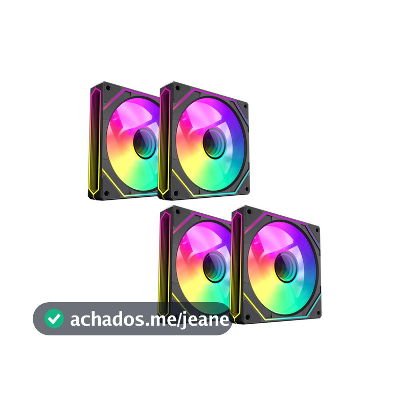 KIT 4 FAN ARGB GAMEMAX NEVIHTA  FN12A-S8I-BK