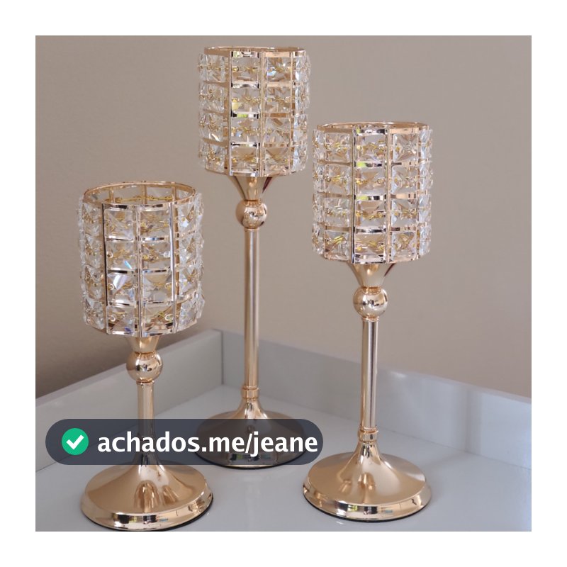 Castiçais Porta Vela Enfeite Decorativo Luxo Candelabro Sala festa Casamento