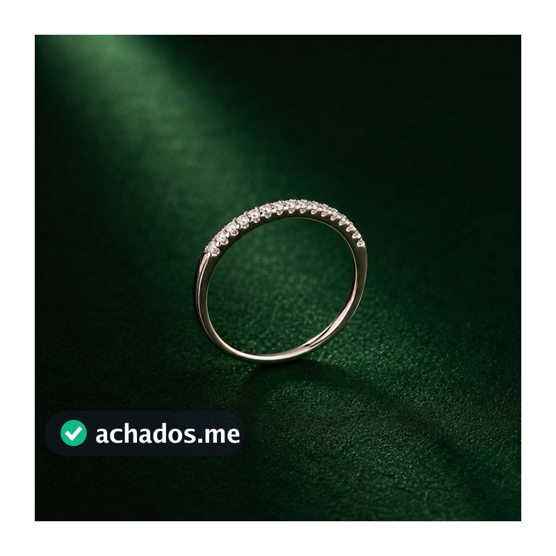 Anel Feminino Solitário com Moissanite 1,25mm em Prata 925 Elegante e Sofisticado