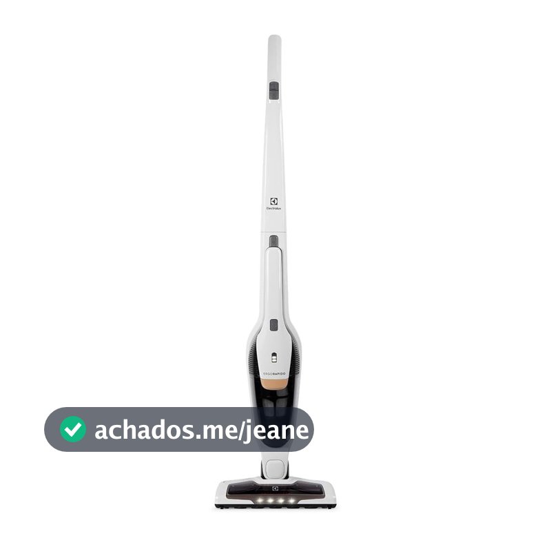Aspirador de Pó Vertical Sem Fio Electrolux Ergorapido 2 em 1 Luz LED até 35 min Branco (ERG25B)