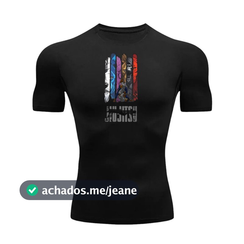 Camisa Compressão Jiujitsu RashGuard Treino Academia Fit Manga Curta