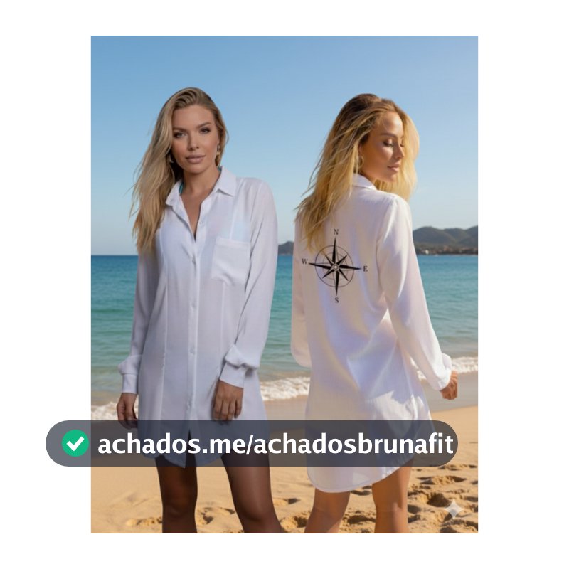 Saida de Praia Feminina De Botão  Estampada Manga Longa Com Bolso Canga de Praia