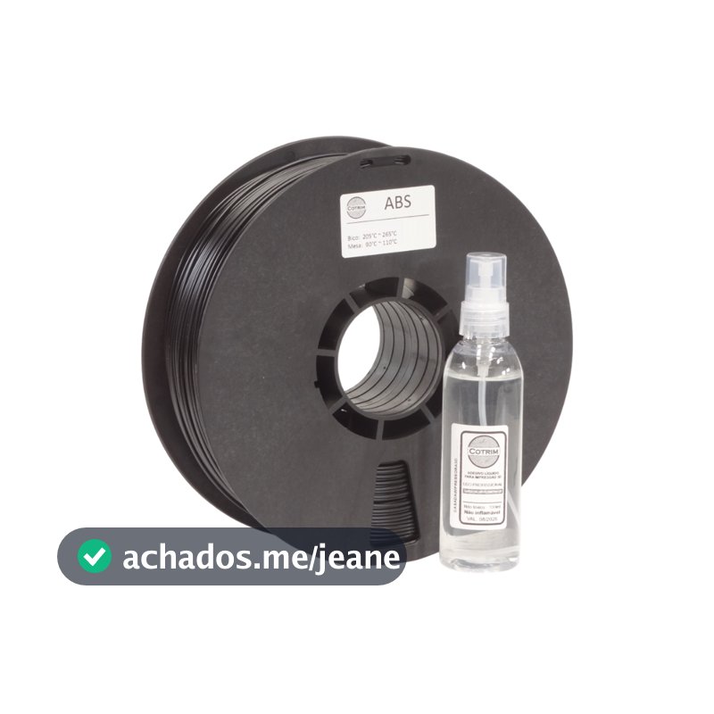 Filamento ABS premium preto Impressora 3d 1,75mm 1.75 mm 1kg + Adesivo líquido