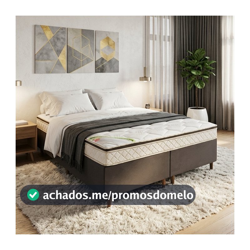 Colchão King D45 Alfa + Base 193X203X62