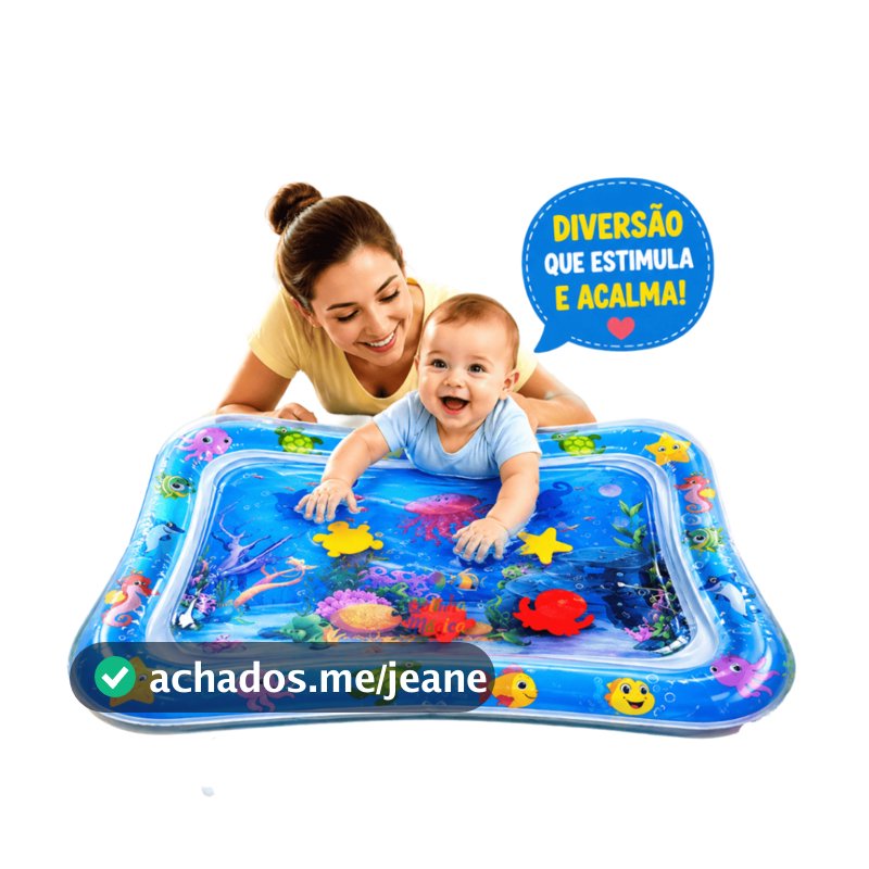 Tapete Infantil Sensorial Inflável Água Bebê Atividades Estimula Desenvolvimento Criança Pets