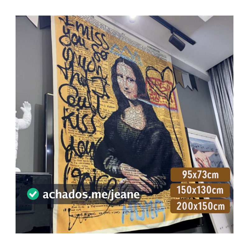 A Tapeçaria Mona Lisa Mural Pendurada Em Casa Decoração De Fundo Pano Cobertura De Manta