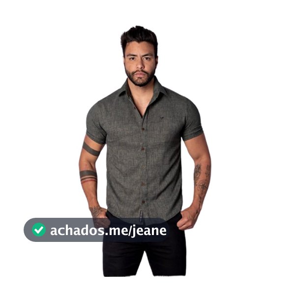 Camisa Social Masculina Manga Curta Slim Fit Premium Em Linho