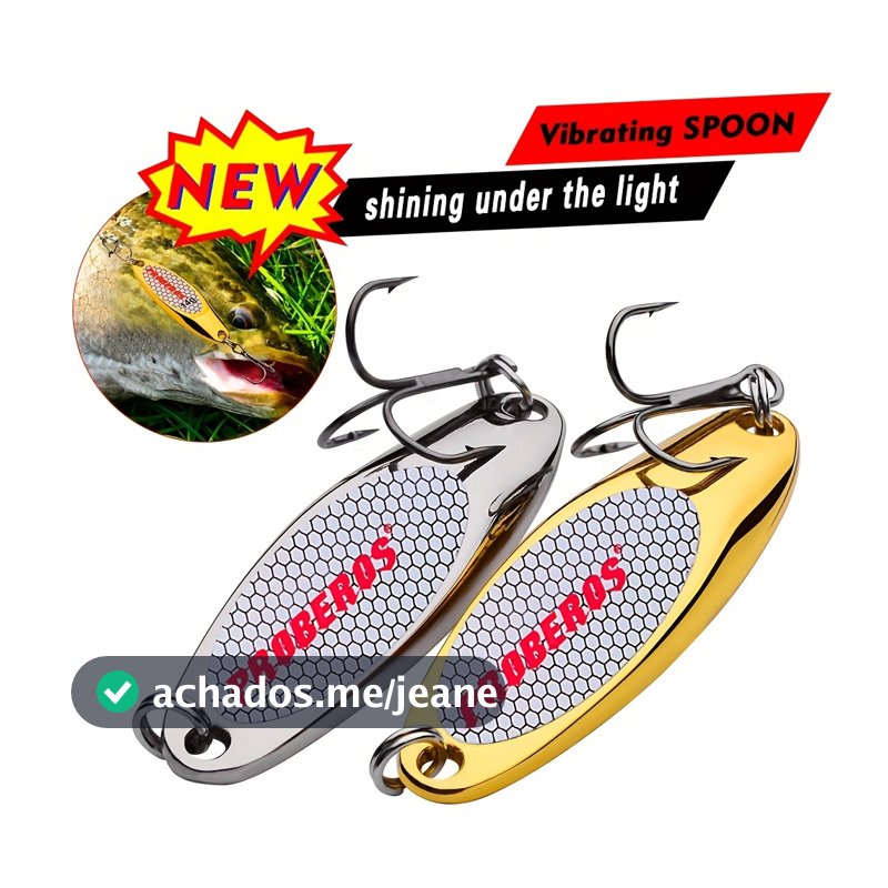 1pc Colher De Metal Isca 3g-40g Jigs Baixo Iscas Prateado/Dourado VIB De Pesca 8 #-2 Gancho Jigging Equipamento