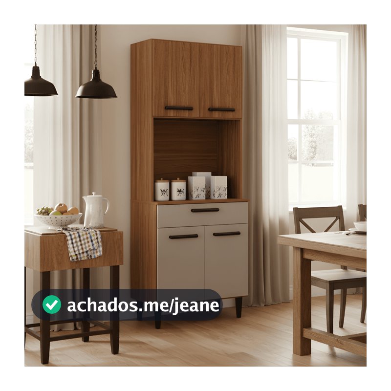 Armário Para Cozinha Pequena Com gaveta Malu 60cm Paneleiro despenseiro Estrutura Resistente