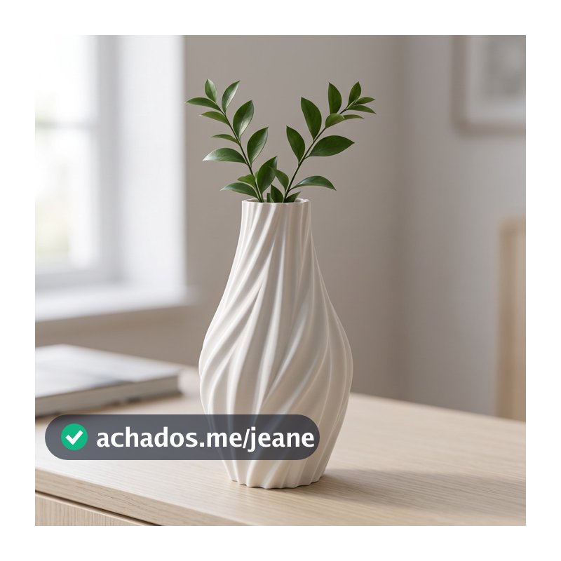 Vaso Decorativo Espiral Ondulado 17 cm para Flores e Plantas Moderno