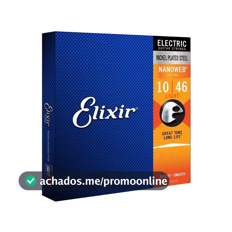 Encordoamento Elixir Nanoweb 12052 para Guitarra 010 Light