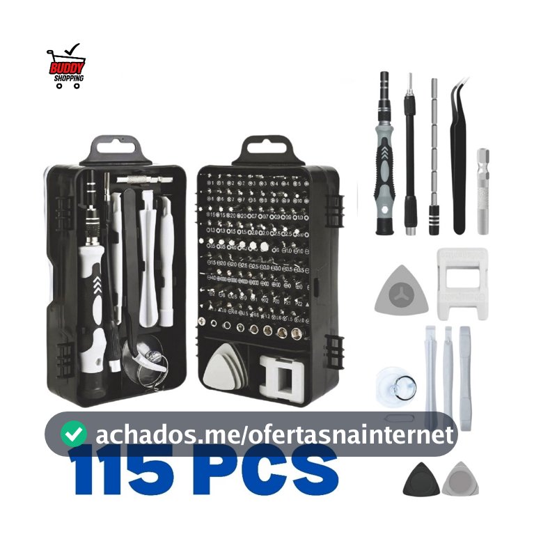 Jogo de Chaves de Precisão 115 em 1 Magnética para Celular Notebook Tablet Luatek LWJ-107