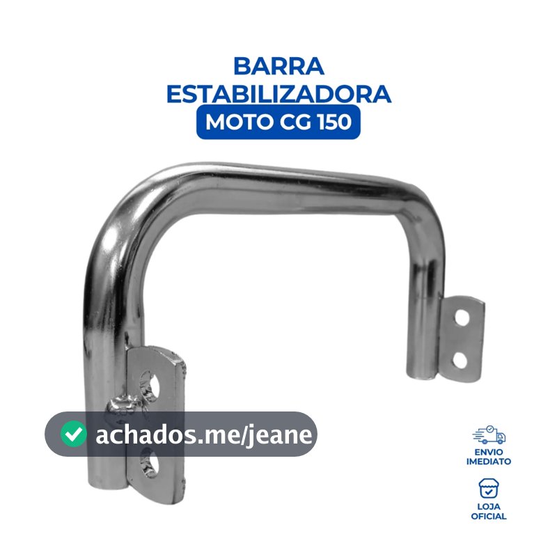 Barra Estabilizadora Cromada Moto Honda CG 150 Titan Fan Start 160 2016 2025 Aço Reforcado