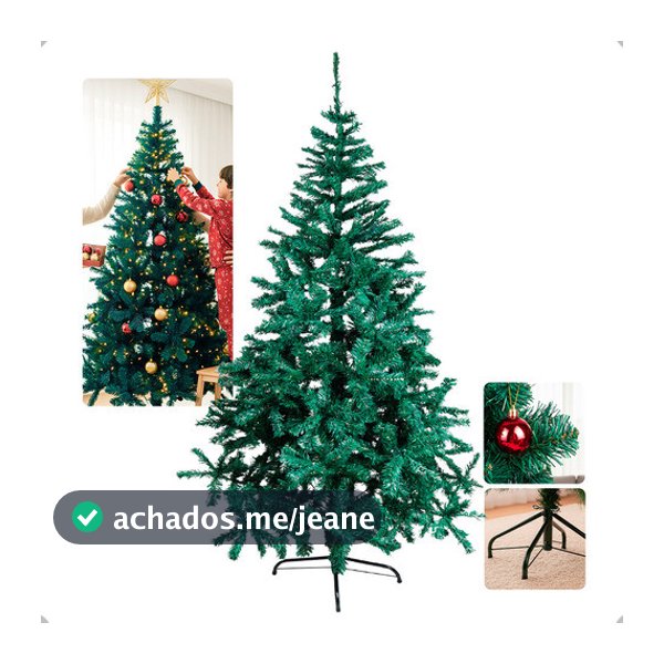 Arvore De Natal 1,80m Pinheiro Canadense Luxo 720 Galhos Top Verde