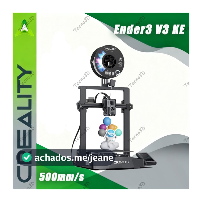 Impressora 3D Creality Ender 3 V3 KE 2026 Novo, Velocidade até 500 mm/s, controle inteligente