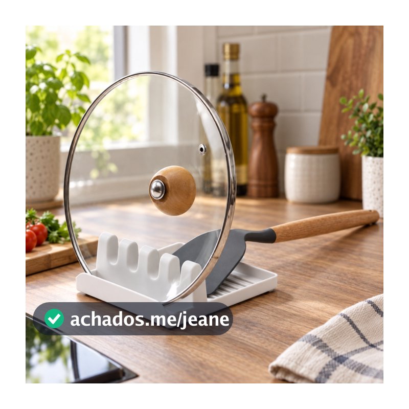 Descanso De Panela Suporte Tampas De Panelas Talheres E Acessórios Organizador Porta Tempero Cozinha