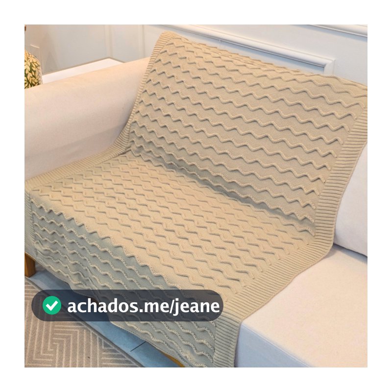 Manta de Tricot Sofá Poltrona 150x100cm Ravena Decorativa Sala