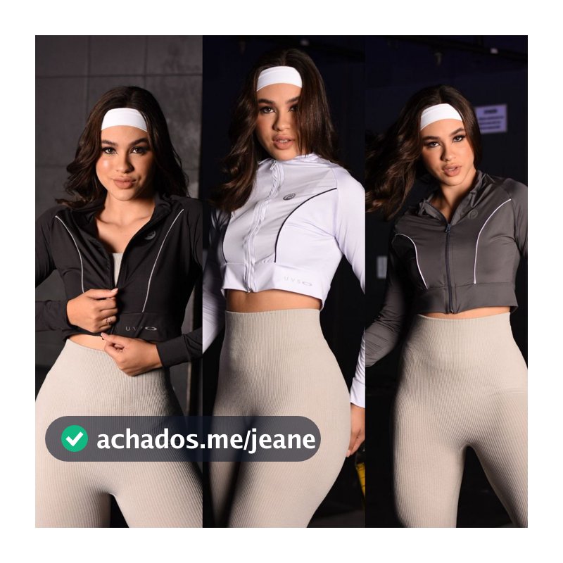 Casaco com ziper feminino curto  Blusa Proteção Solar Uv50+ Praia Academia crooped