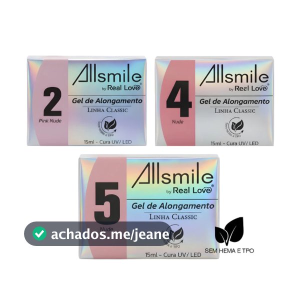 Gel Construtor de Unha 15ml Sem HEMA e TPO Allsmile - Real Love