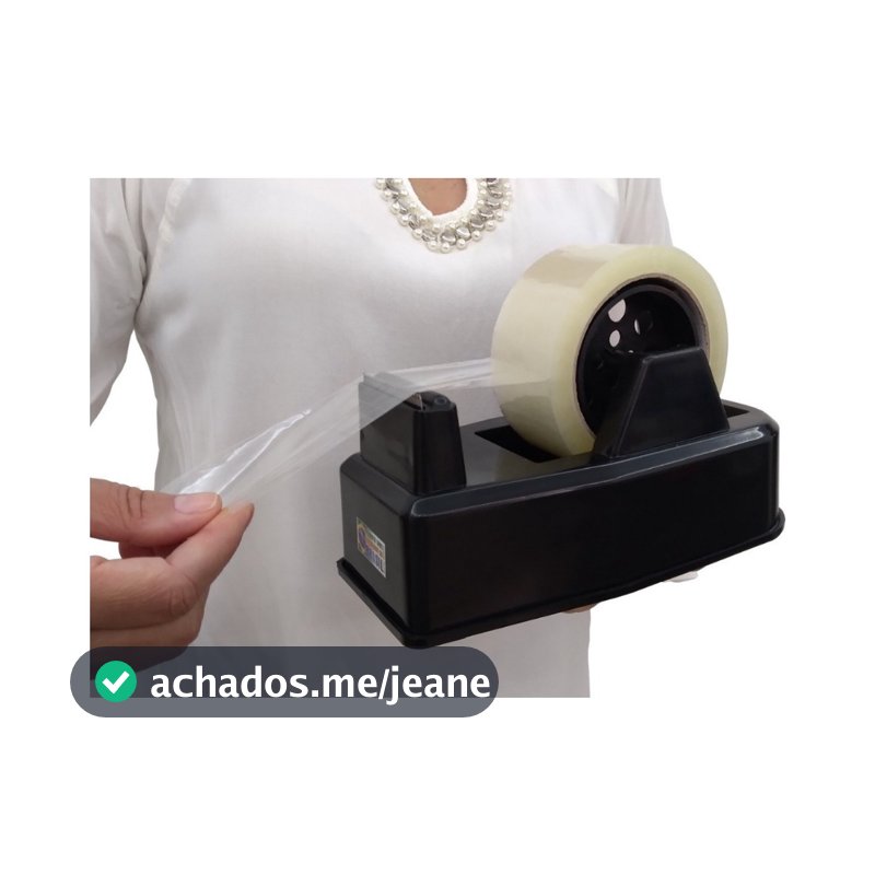 Suporte Aplicador De Mesa Bancada P/ Fita Durex Adesiva Larga 50mm Grande Dispensador Porta Fita