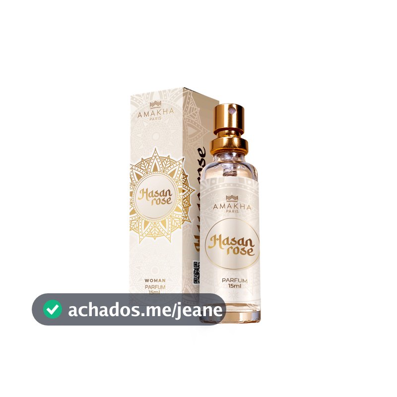 Perfume Árabe Feminino Hasan Rose 15ml /perfume de bolsa/Amakha Paris