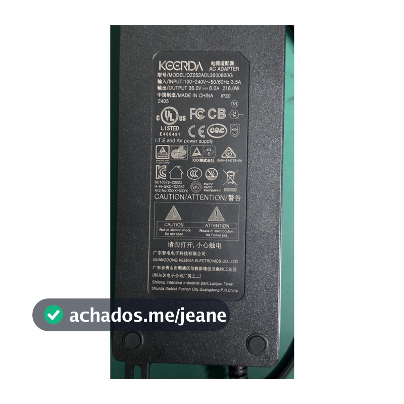 ULANZI 200W-Bi Luz Adaptador de alimentação AD-2 36 V/6 A padrão europeu