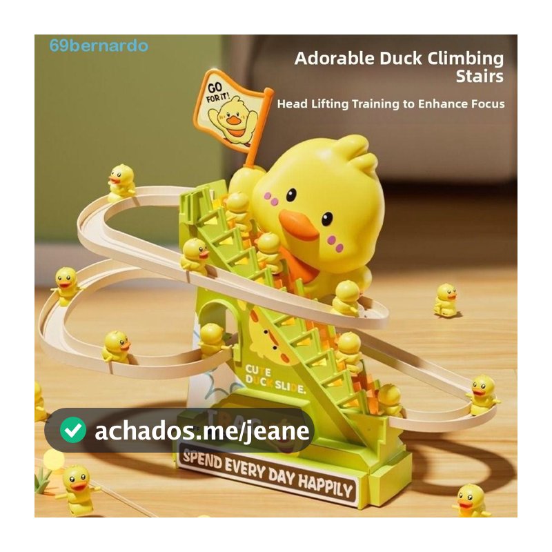 BERNARDO Patinhos Subindo Escadas Brinquedo , Com Luzes E Música Brinquedos Criativos De Pista De Pato Elétrico , Desenh