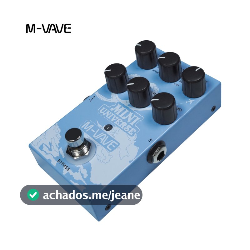 Pedal de efeito para guitarra M-VAVE Pedal de reverberação digital Efeito de reverberação de modelagem digital com