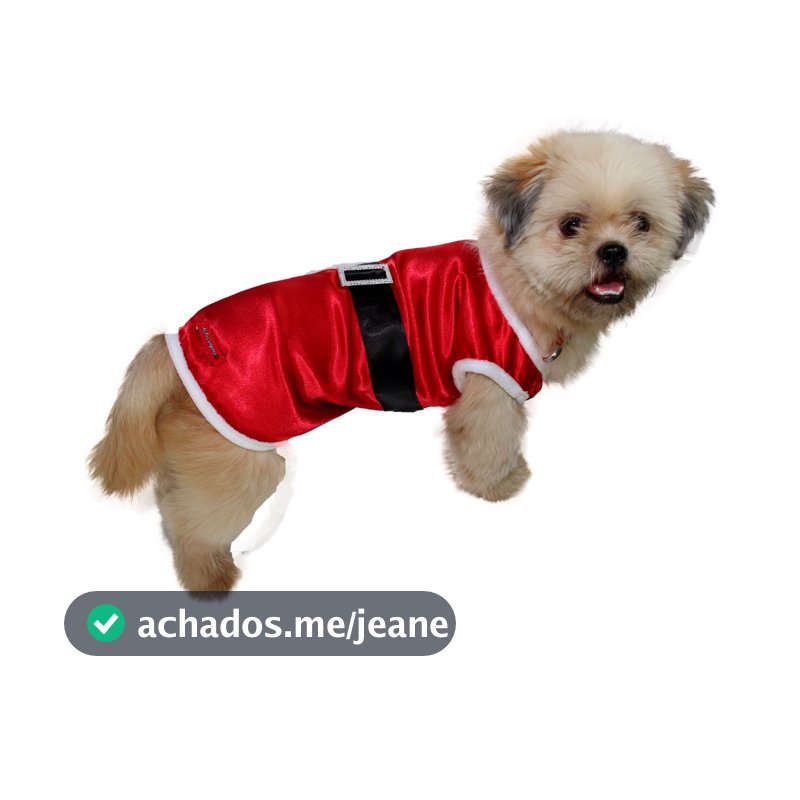 Roupinha Papai Noel Para Cães E Gatos