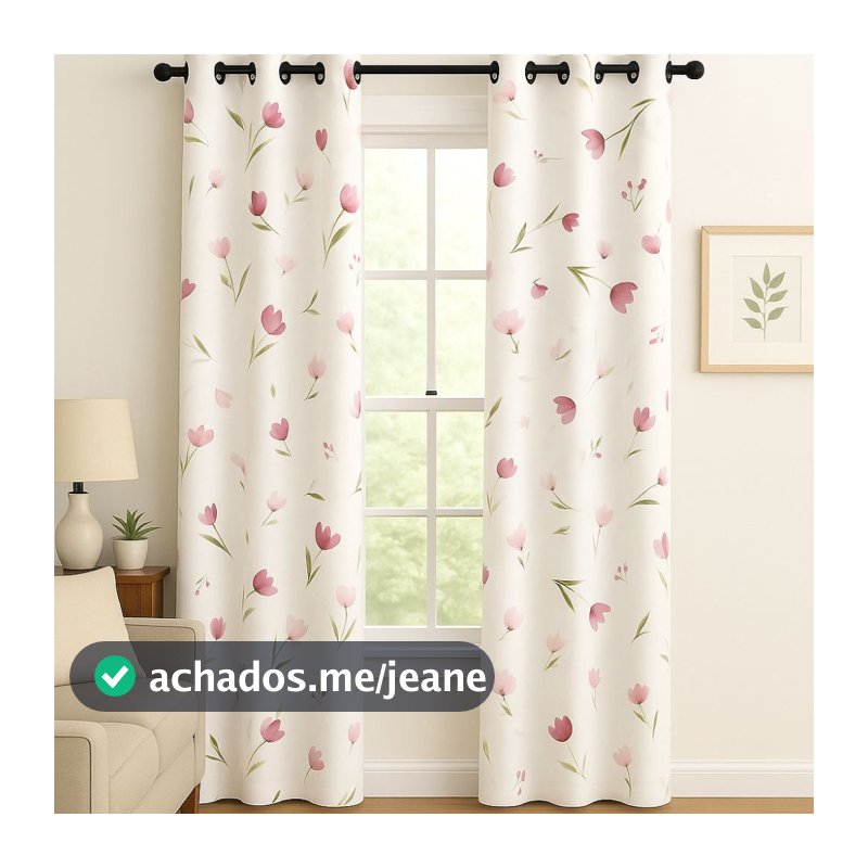 Cortina Para Quarto Sala Decoração Casa Luxo Borboleta 2,00 x 2,50