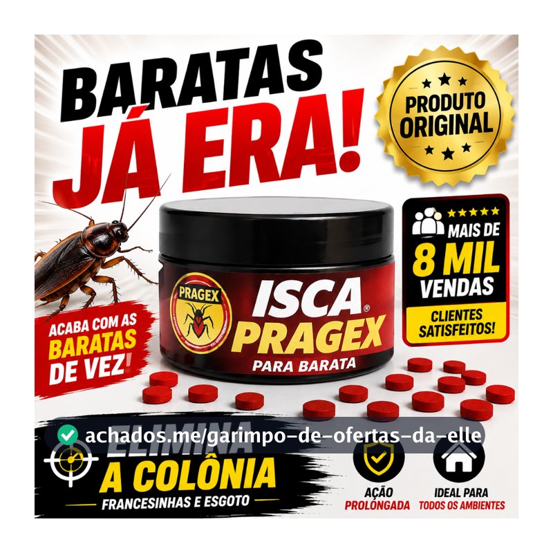 Iscas Granulada PRAGEX Para Barata Francesinha e Esgoto 33 gramas Inseticida