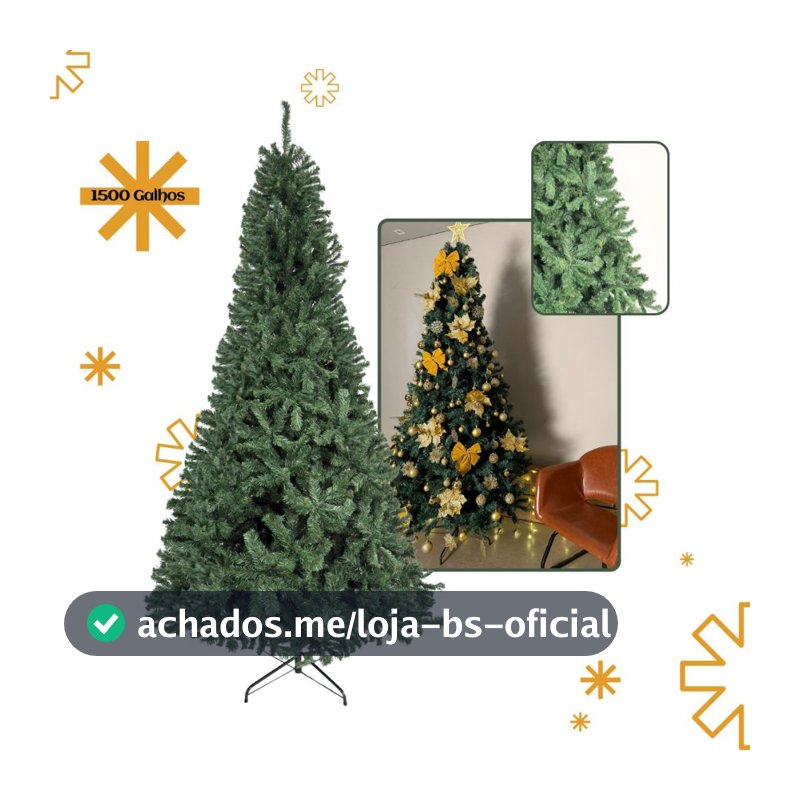 Arvore De Natal Pinheiro 1,5m 1,8m 2,1m 2,4m Tamanho até 1500 Galhos Tradicional Decoração LuvinCo