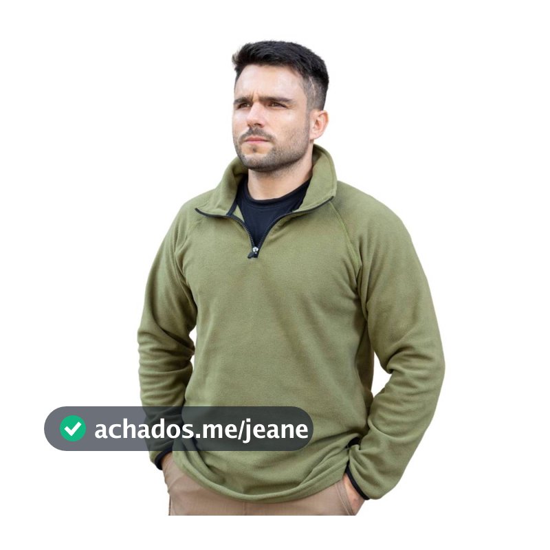 Casaco Masculino Verde Blusão Fleece Térmico Acampamento Camping Trilha Trekking Passeio