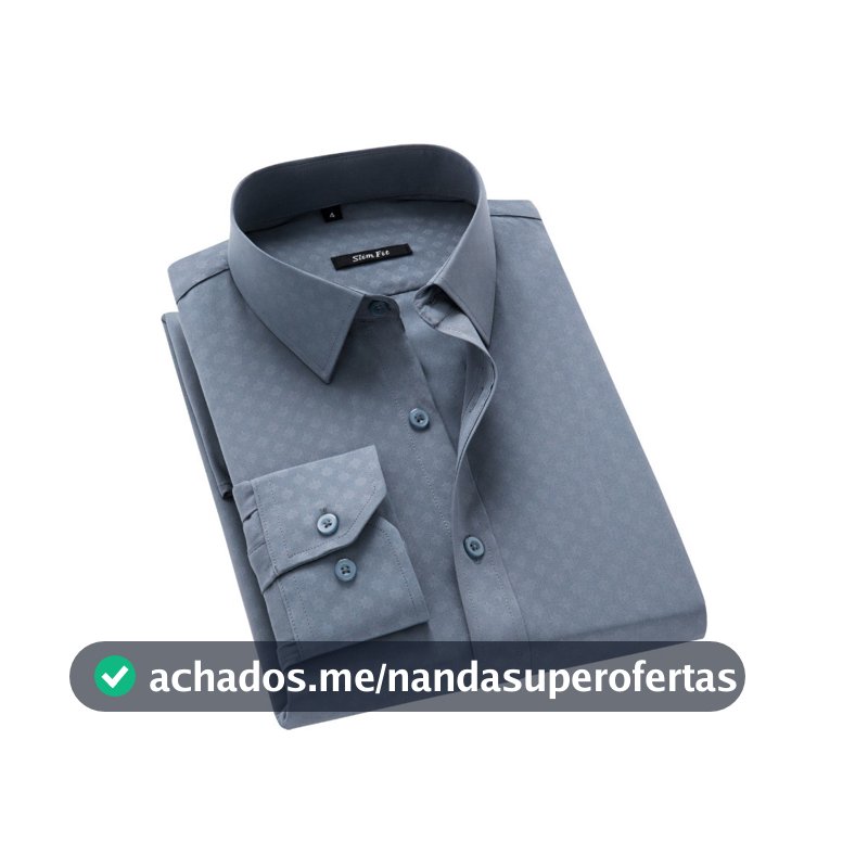 Camisa Masculina Estampada Slim Fit Social Casual Versátil Elegante