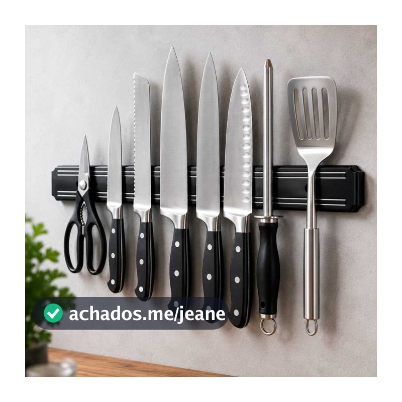 Suporte Magnético para Facas  33cm Ferramentas Utensílios Porta Facas Organizador de Parede Cozinha Oficina