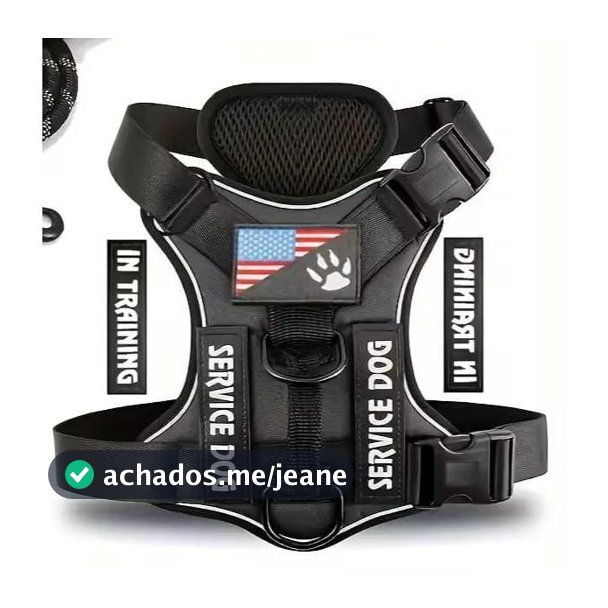 Peitoral Com Regulagem e Refletivo Coleira Cachorro Porte Medio e Grande Reforcado Confort Ajuste