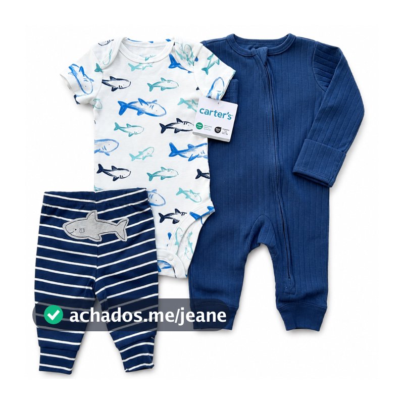 Trio Carter's Bebê menino inverno macacão