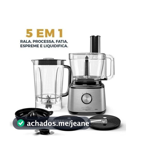 MULTIPROCESSADOR BRITANIA 5 EM 1 BMP2000 1300W COR PRATEADO 220V