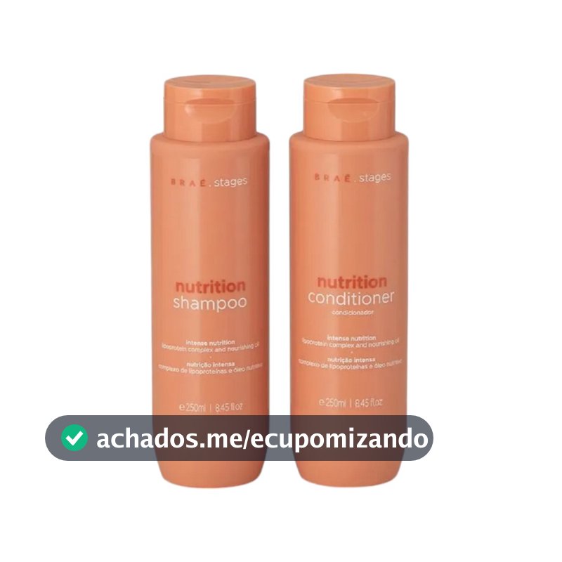 Kit Braé Stages Nutrition Shampoo e Condicionador - 2x250ml