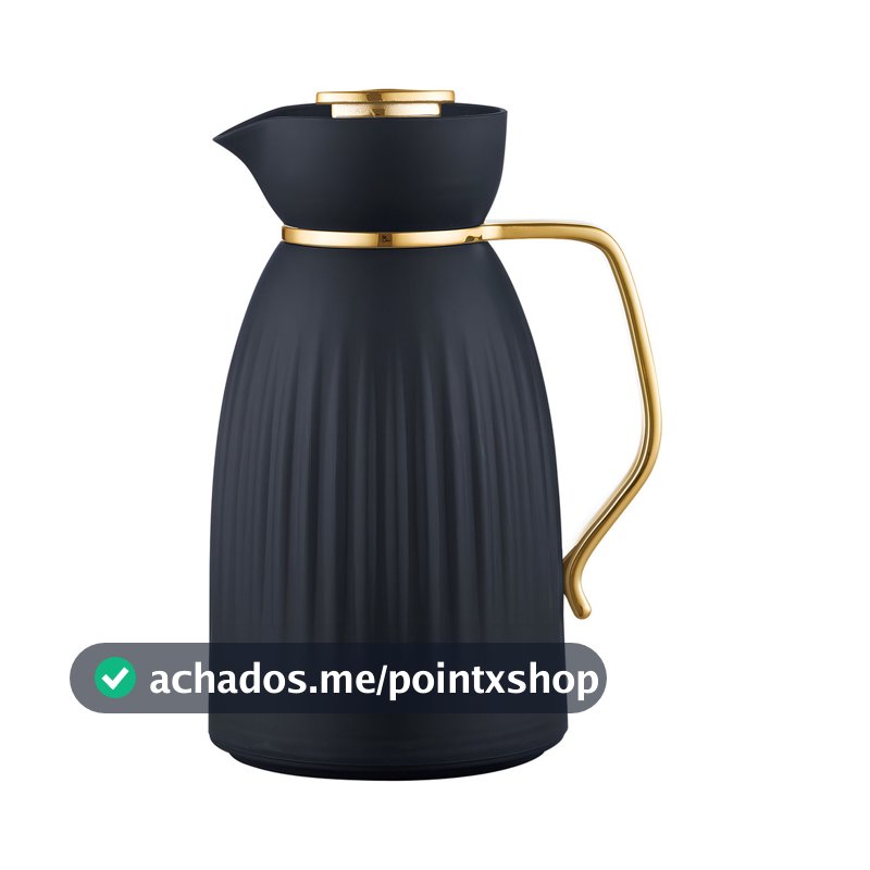 Garrafa Térmica Café Jade Preto E Dourado Click 1 Litro Tuut