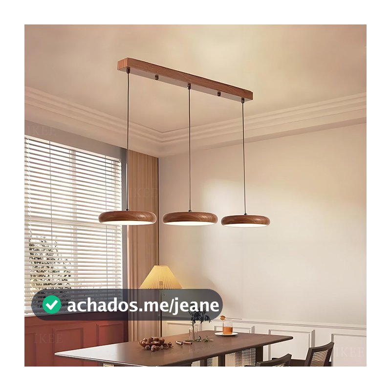 Luz Pendente De Madeira Moderna, De Jantar, Estilo Japonês, Luminárias Suspensas Para/Cozinha/Café