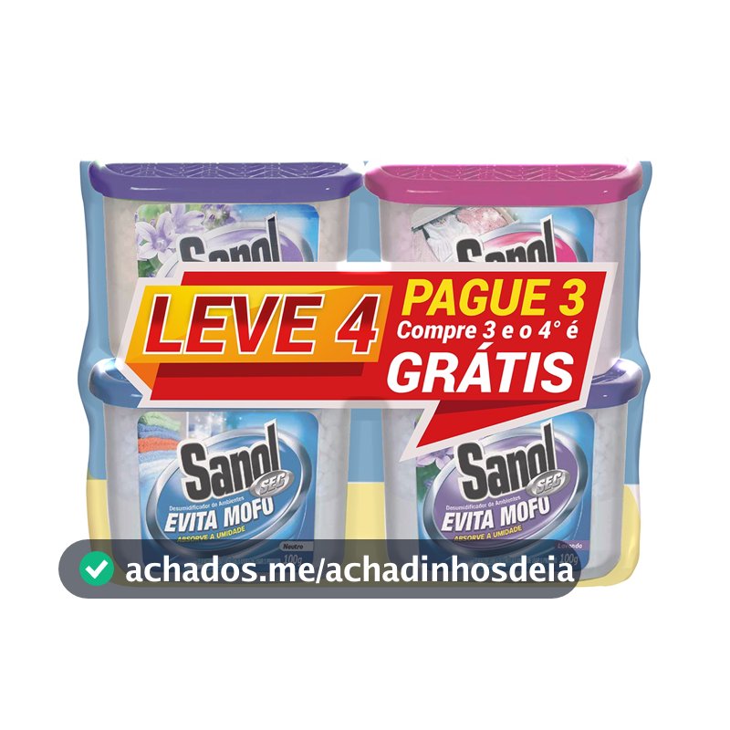 Antimofo Evita Mofo Desumidificador Sanol Kit 4 Unidades Tira Absorve Umidade Gabinetes Armário Etc