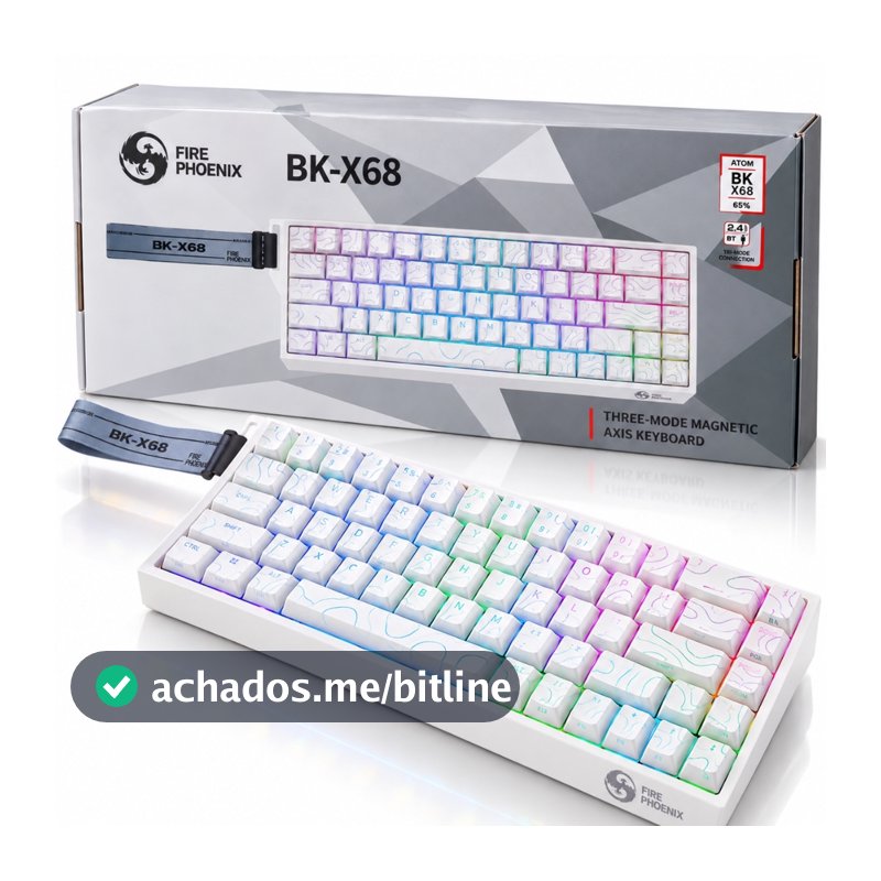 Teclado Sem Fio Gamer Magnético Rapid Trigger 0,01mm 8000hz Rgb Fire Phoenix