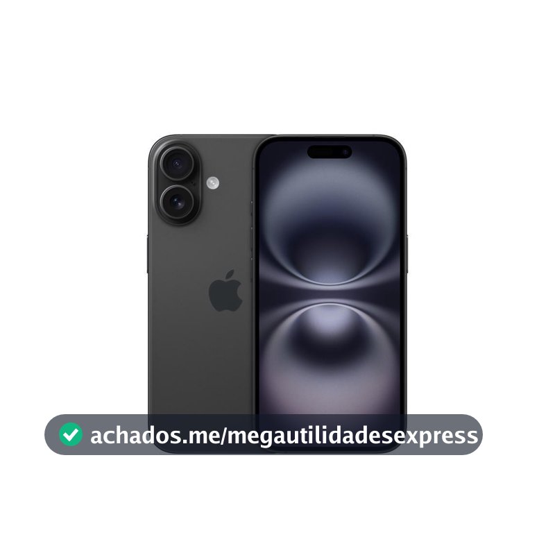 Usado: iPhone 16 128GB Preto Excelente Apple
