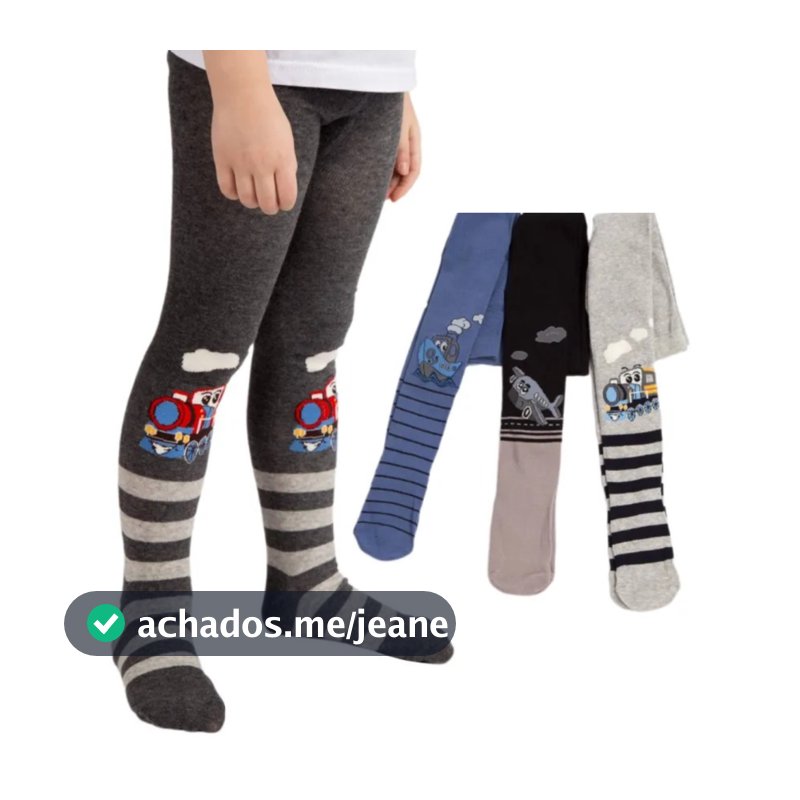 Kit 1, 2, 3 ou 4 Meia Calça Grossa Infantil - Fio 80 - 0 Até 12 Anos Infantil Bebê Menino Inverno Escola