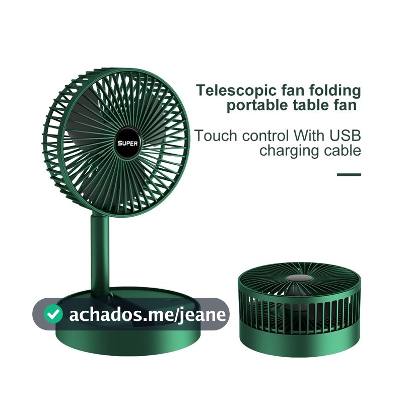 Ventilador Portátil Dobrável 180 Ajustável Doméstico Retrátil Mudo Kipas USB Recarregável Telescópico De Baixo Ruído Min