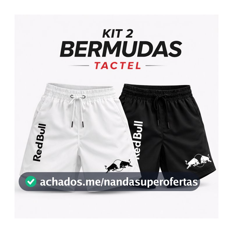 Kit 2 Bermudas Mauricinho Tactel Masculina Shorts Esportivo Red Praia Academia Confortável Verão