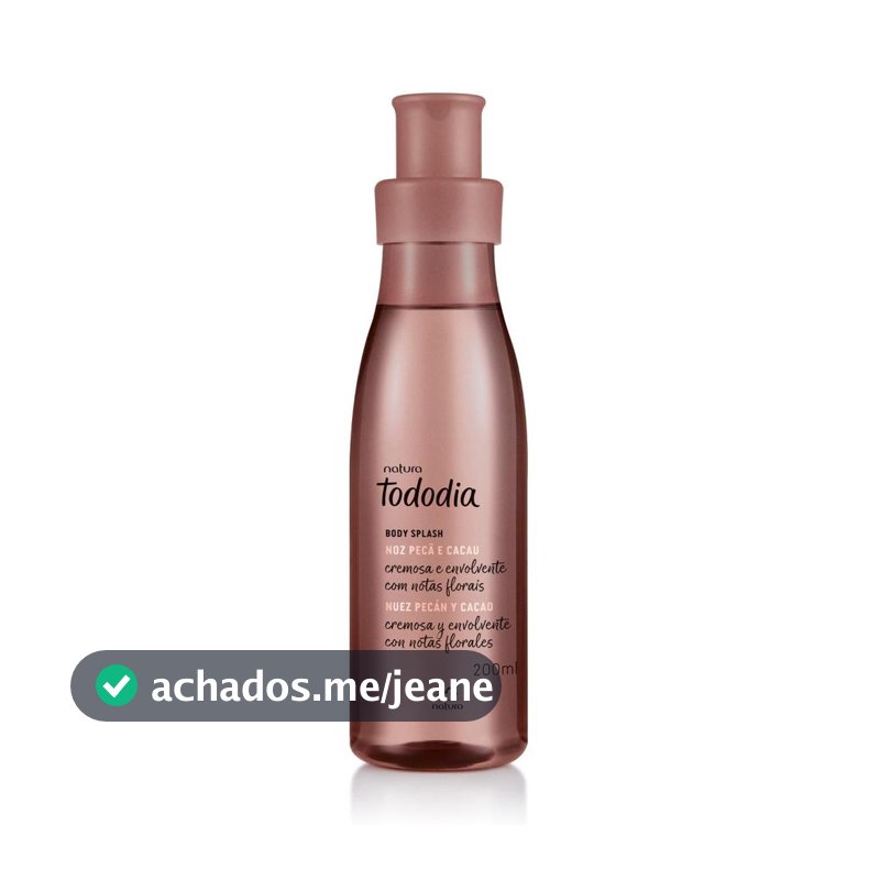 Body Splash Natura Tododia Noz Pecã e Cacau Feminino 200ml