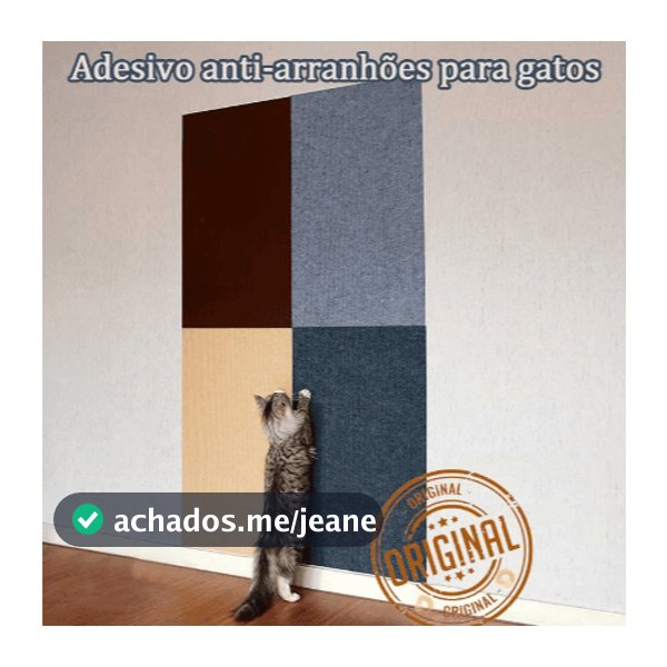 Arranhador Adesivo Protetor para Sofá Parede e Cama Box Carpete Premium Texturizado