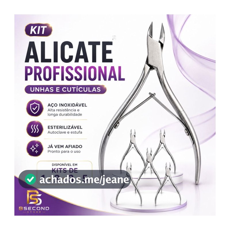 Alicate de Unha Cutícula Profissional  1/2/3/5 UNIDADES Manicure Pedicure Removedor de Cutícula Aço Inoxidável